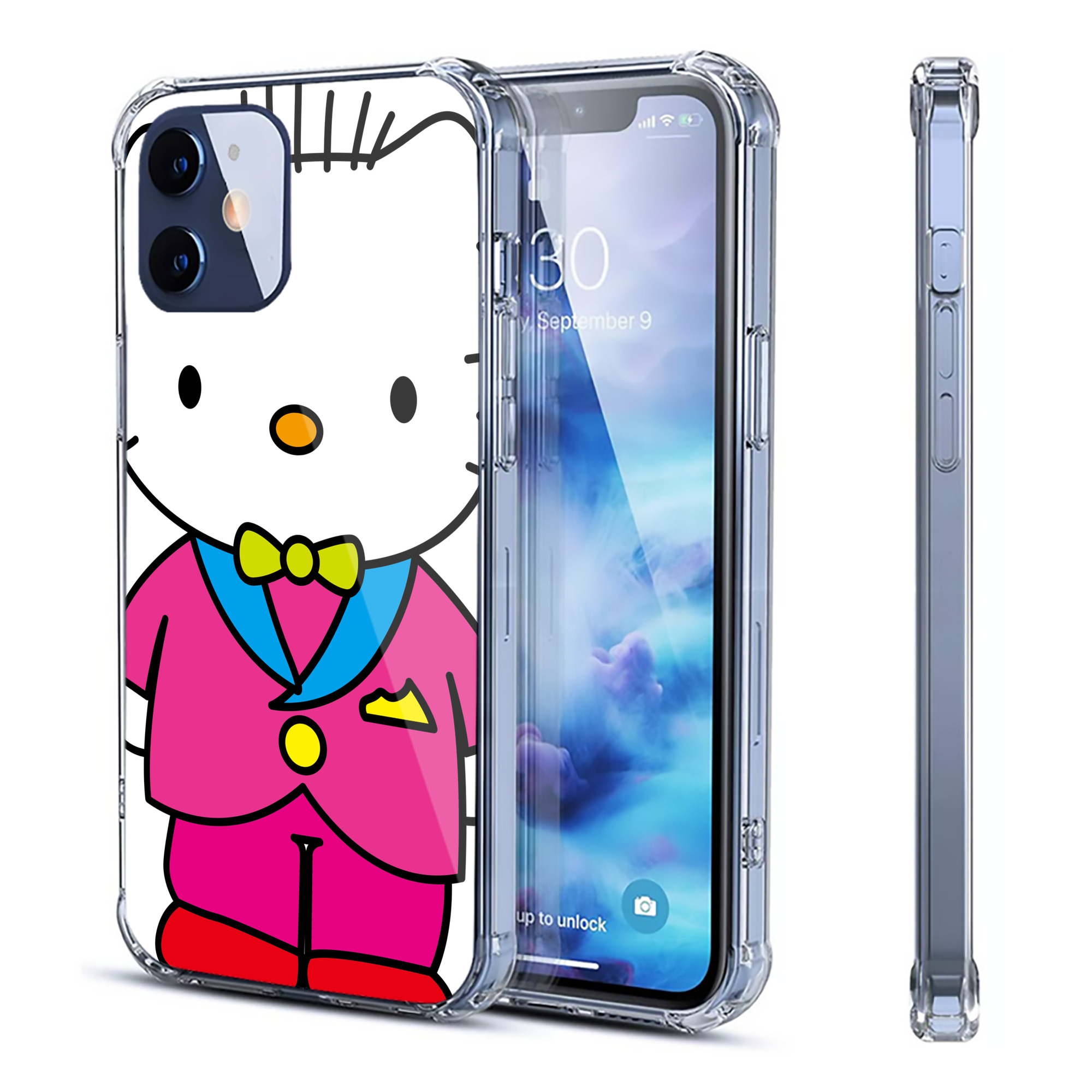 （画像用） Hello Kitty ハローキティ 【iPhone 12シリーズ対応】透明スマホケース（クリアソフトケース）